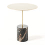Lilli Side Table - Black / Red Marble