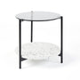 Maddox Terrazzo Side Table - White