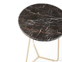 Polly Marble Side Table - Black / Red