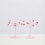Champagne Coupes (Set of 2) - Amber / Pink