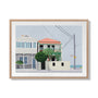 Parnell Place Landscape Art Print - Oak Framed Print, With Matboard / 55 x 70cm
