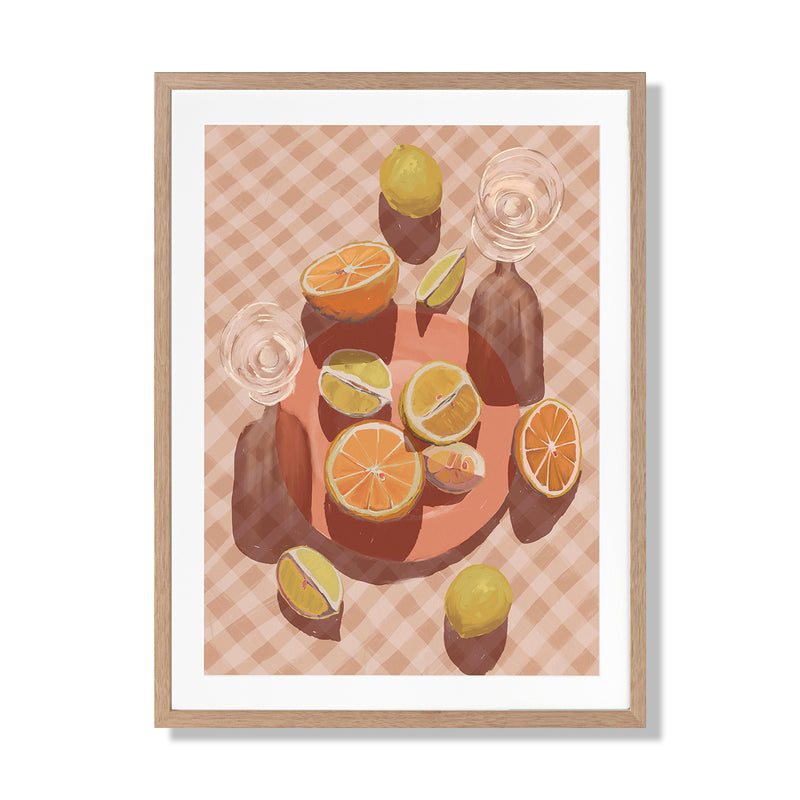 Slice of Orange Portrait Art Print