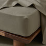 Ravello Linen Fitted Sheet - Caper / Single