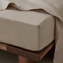 Ravello Linen Fitted Sheet - Shell / Single