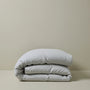 Ravello Linen Quilt Cover - Silver / Single