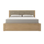 Circa Queen Bed With Fabric Headboard - Oak