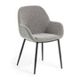 Konna Fabric Dining Chair - Light Grey