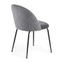 Ivonne Velvet Dining Chair - Grey / Black