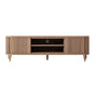 Koppar Media Cabinet with 2 Doors & Removable Shelf - Teak