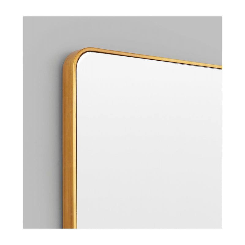 Flynn Curve Rectangle Mirror (Brass)