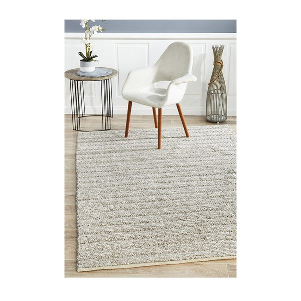 Hand Woven Beige Rectangle Rug | Buy Modern Weave Online – Life Interiors