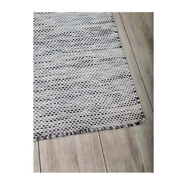 Contemporary Charcoal Rectangle Rug | Buy Subi Wool Weave Online – Life ...
