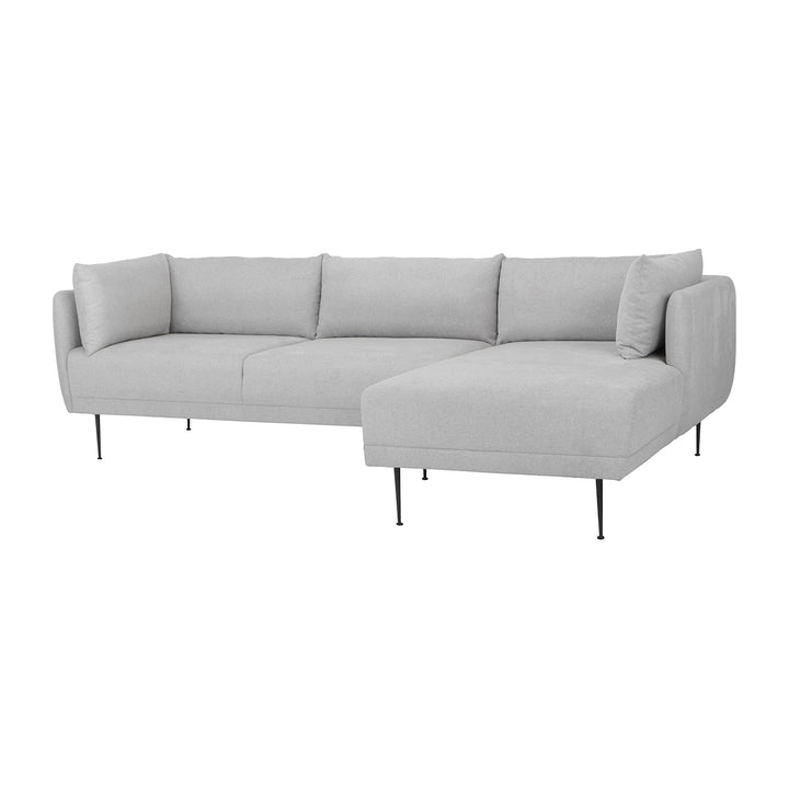 Memphis L Shape Sofa Right Chaise (Grey Weave)